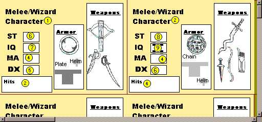 Melee/Wizard character sheet